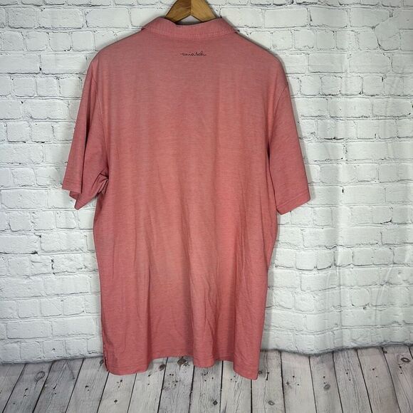 Travis Matthew Red Striped Golf Polo Short Sleeve Shirt Mens XXL Pima Cotton - Picture 5 of 9